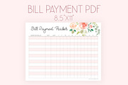 Bill Tracker Printable Letter Size, a Stationery Template by EasyLifePlanners (Thumbnail 1 of 4)