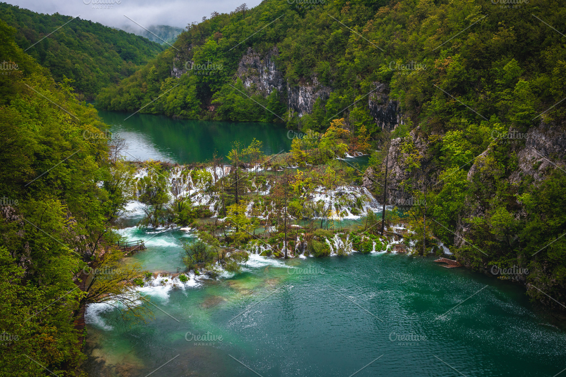Lakes and waterfalls in the forest, a Nature Photo by Alpine Dreams