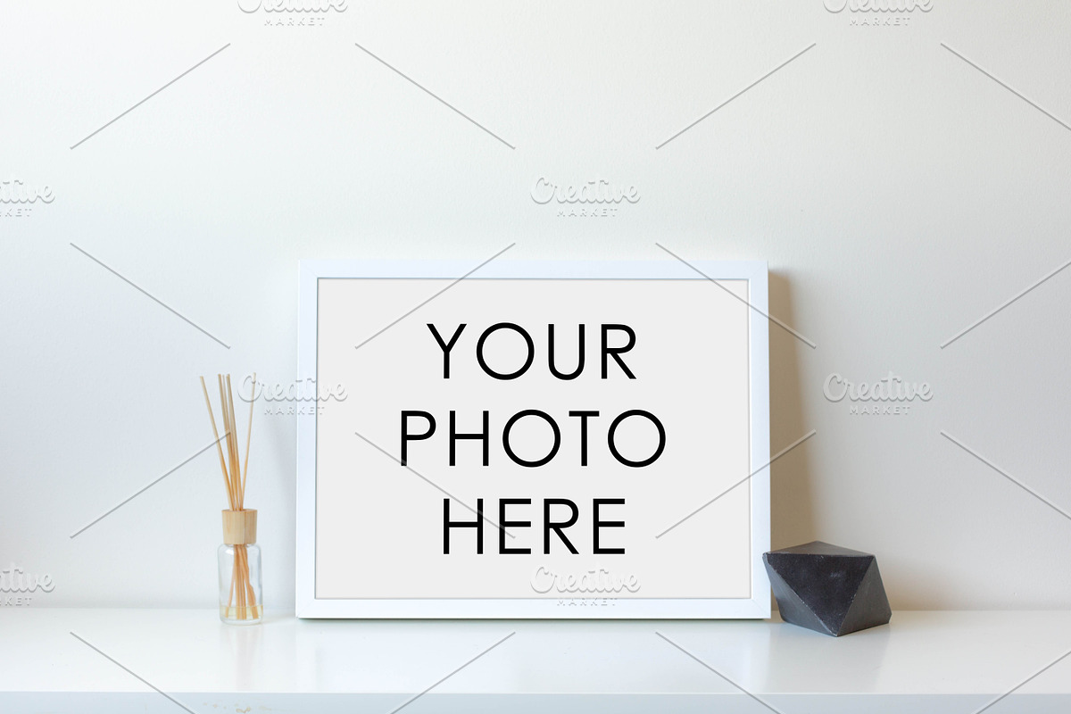 White Frame With Diffuser & Gem, a Print Template by F R A M E D // SUPPLY CO.