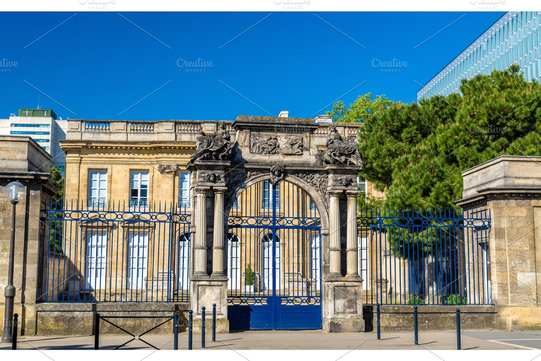 Hotel de poissac a historic buildings in bordeaux france containing, an Architecture Photo by Leonid Andronov