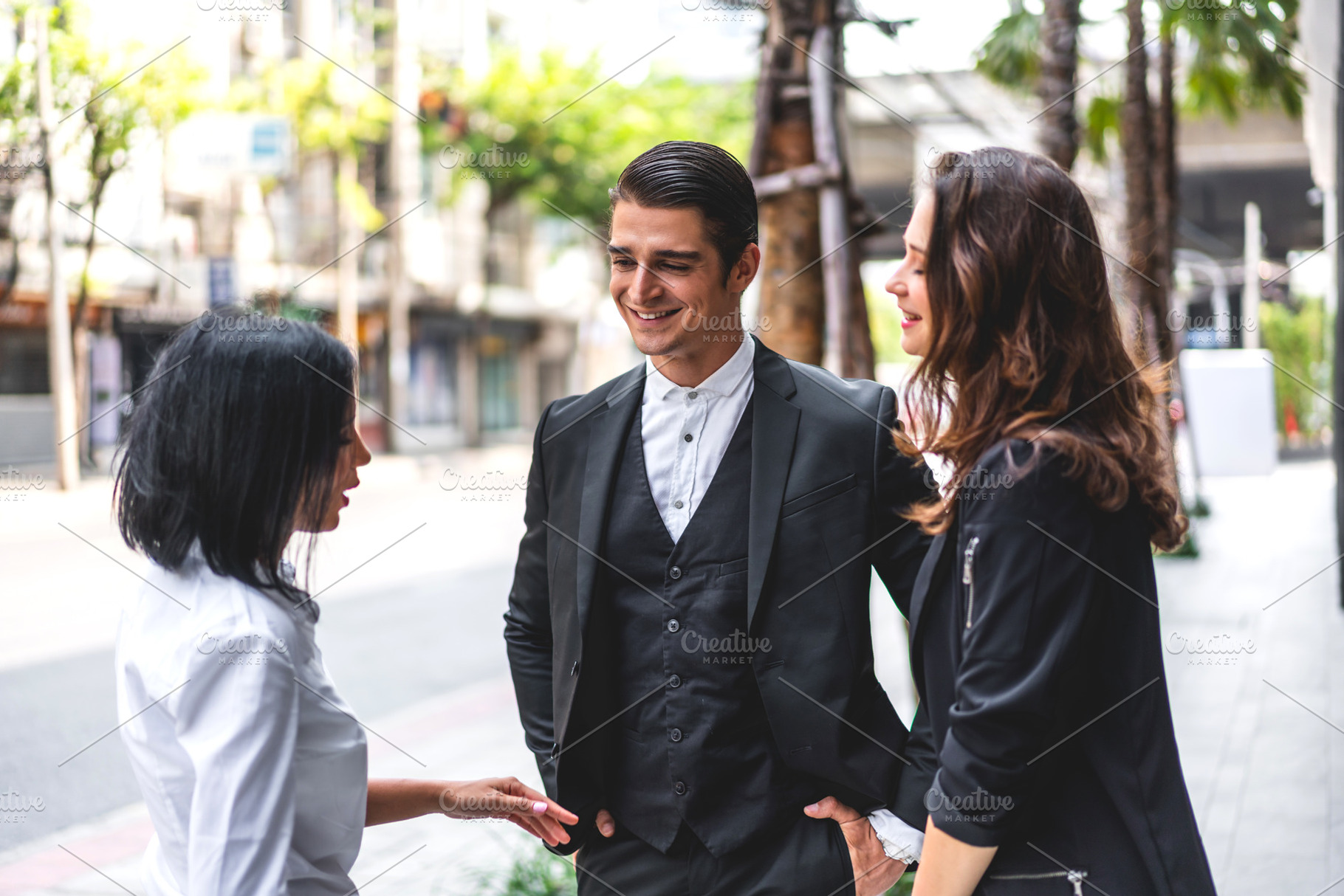 Group of professional business meeting analyzing data and discus, a Person Photo by Art_Photo