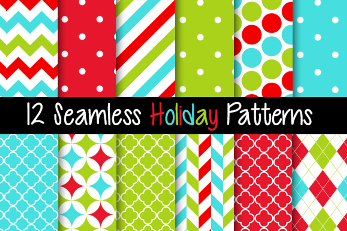 12 Seamless Holiday Patterns