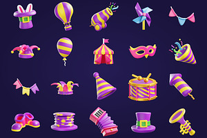 3D Carnival Element Icon