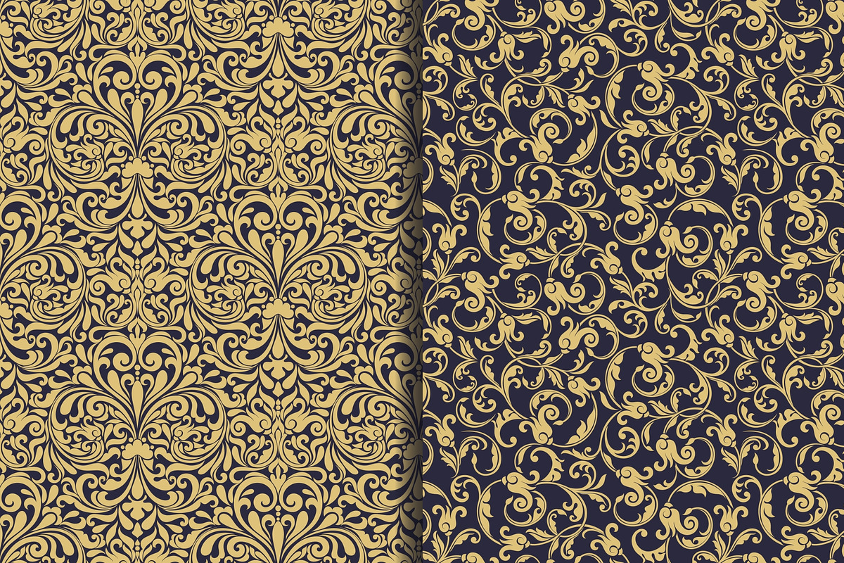 Set of 10 seampless pattern Baroque, a Pattern Graphic by NataLito (Photo 5 of 6)