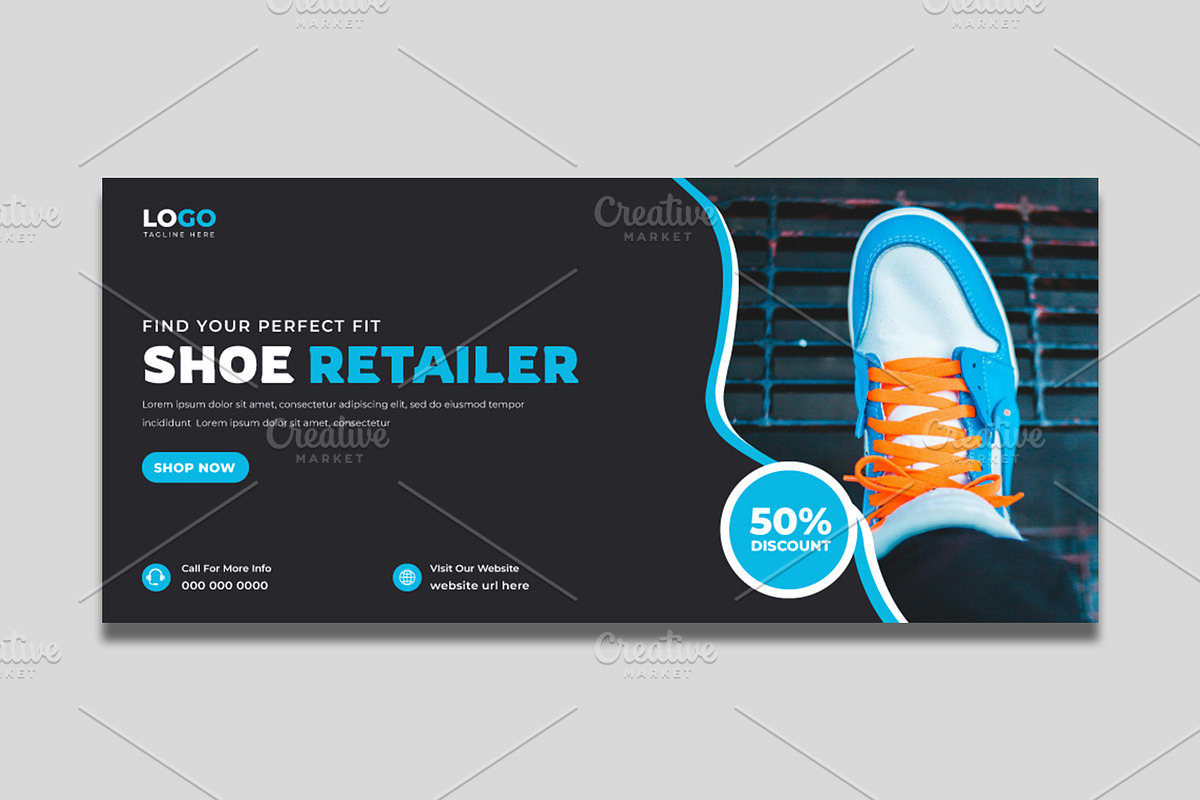 Footwear Store Social Media Cover, a Social Media Template by nandinigraphics (Photo 2 of 3)
