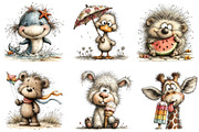 Whimsical Summer Animals Clipart, an Illustration by Dream Creation (Thumbnail 4 of 8)