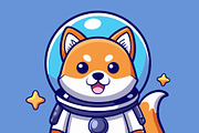 Shiba Inu dog wearing astronaut suit, an Animal Illustration by SouravDesign (Thumbnail 3 of 3)