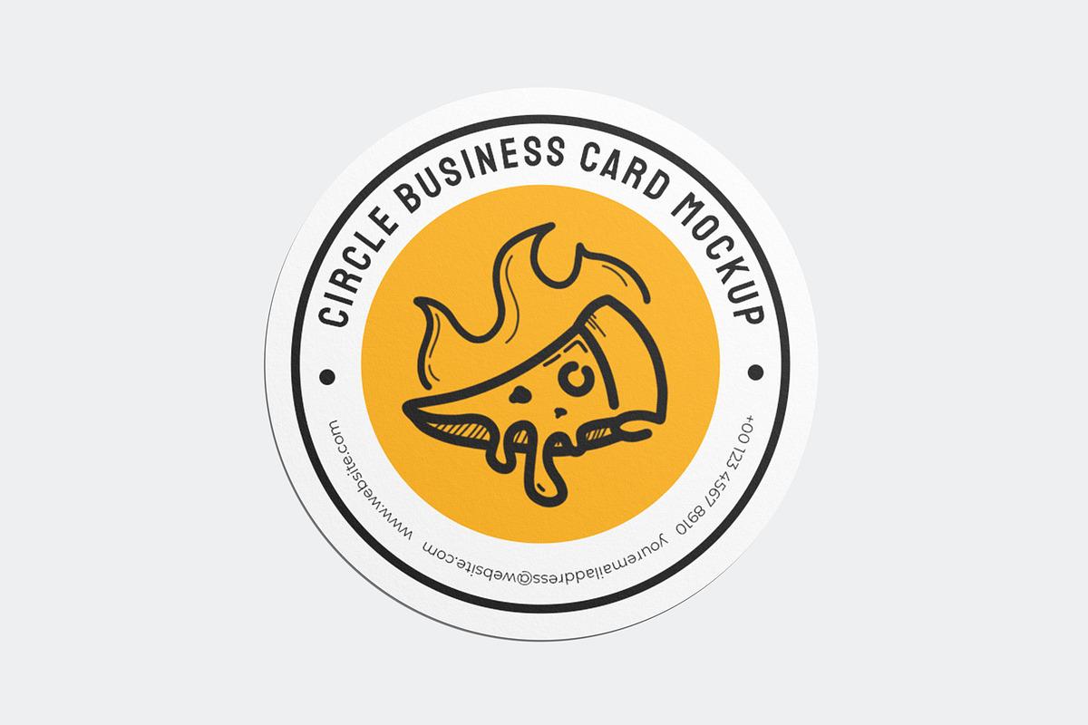 Circle Business Card Mockup, an Advertising Mockup by Rizky Audymas (Photo 5 of 8)