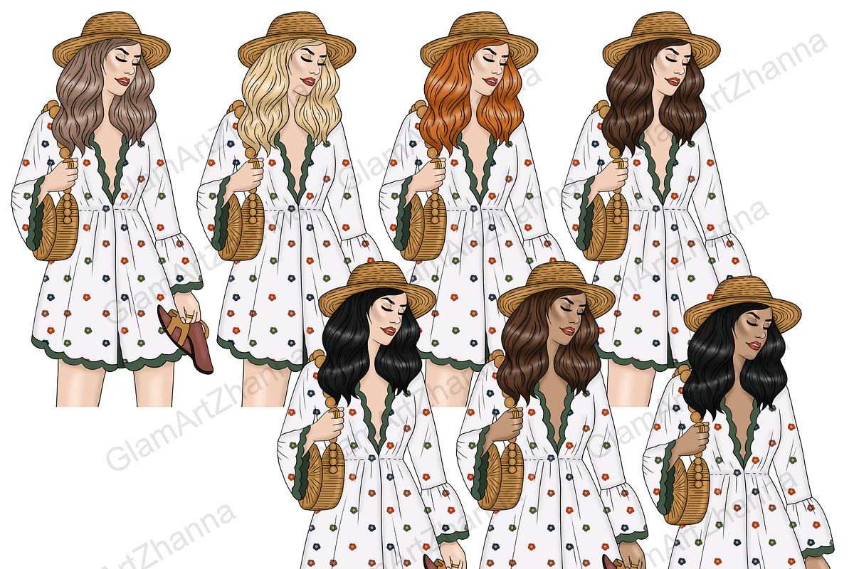 Natural Girls Clipart, a Person Illustration by GlamArtZhanna (Photo 4 of 4)