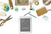 Aqua & Gold Styled Desktop Mockup #5, an iPhone Mockup by MMStyledStock (Thumbnail 3 of 3)