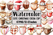 Cute Christmas Cocoa Cup, an Illustration by Design Market (Thumbnail 1 of 3)