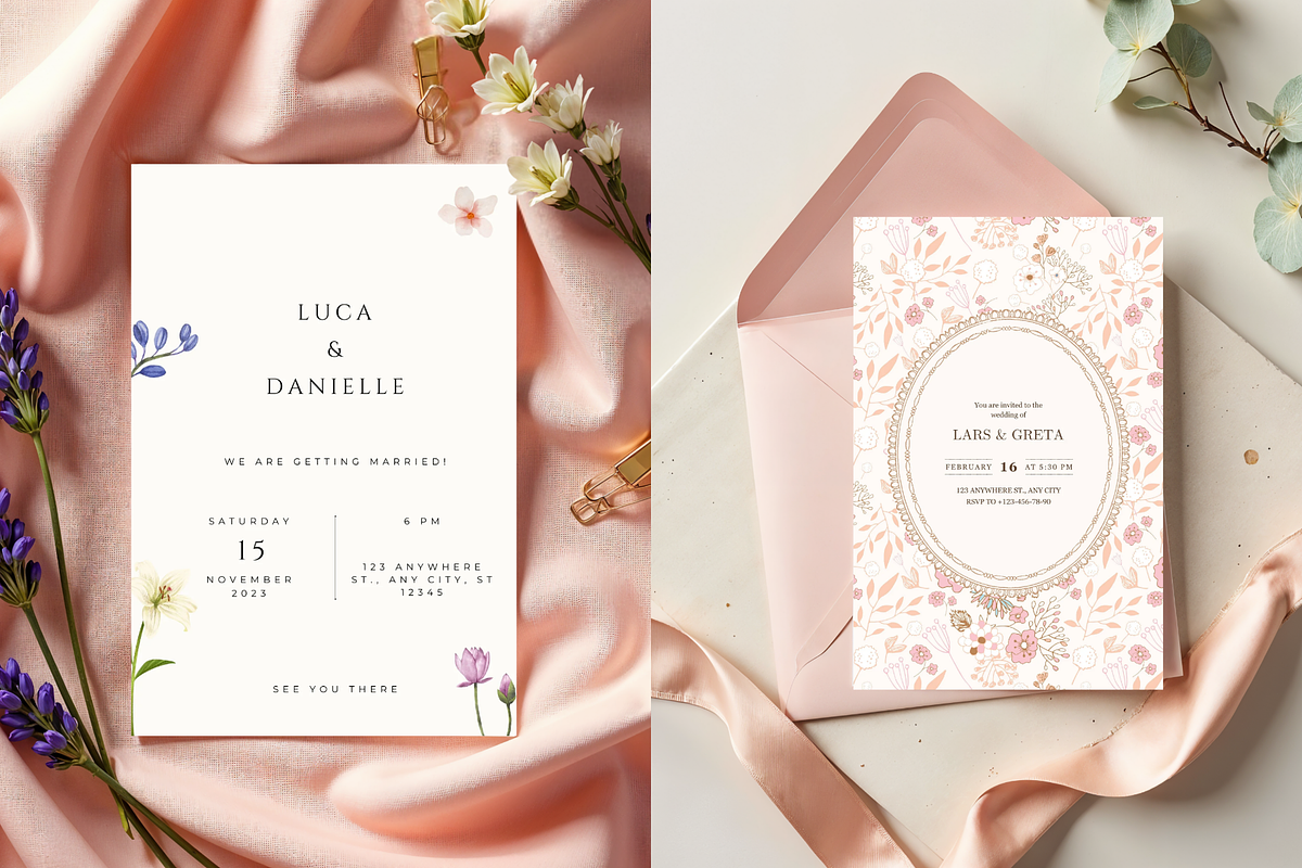45 Invitation Card Mockups for Canva, a Product Mockup by Matisse Studio (Photo 3 of 10)