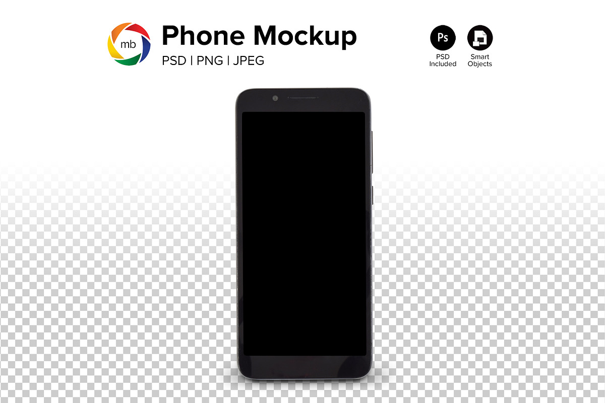 Smart Phone Mockup - PSD, PNG & JPG, a Merchandise Mockup by MelissaBMockups (Photo 1 of 7)