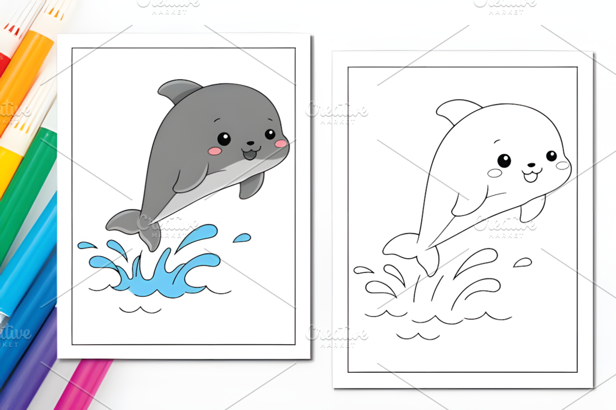 Cute Animals Coloring Pages for Kids, an Animal Illustration by Ink Gallery (Photo 7 of 8)