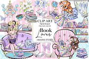 Book Lover Hand Drawn Clipart, a Decorative Illustration by Masha  Studio (Thumbnail 1 of 8)