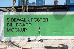 City Billboard Poster Mockup PSD