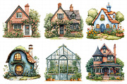 Watercolor Gardening House Clipart, an Illustration by Daily.Designs (Thumbnail 3 of 8)