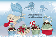 CHRISTMAS MERMAID, a Decorative Illustration by FARAWAYKINGDOM (Thumbnail 7 of 14)