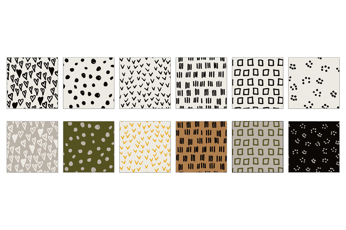 Rustic Hand-Drawn Patterns Vol 1, a Pattern Graphic by Hello Brio (Photo 3 of 9)