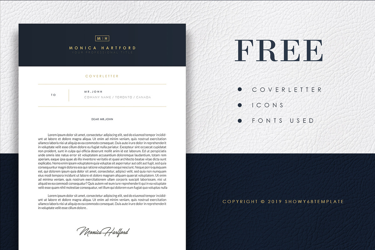 3 Pages Elegant Resume/CV Template M, a Resume Template by Showy68 Template (Photo 5 of 5)
