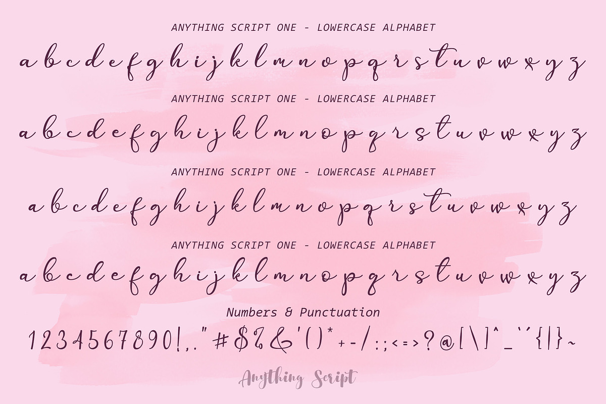 Anything Script || 8 Fonts, a Script Font by Aldedesign (Photo 16 of 17)