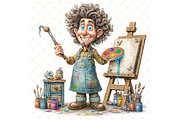 Male Artist Clipart JPG, a Person Illustration by Memories By Lea (Thumbnail 12 of 20)