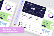Sale Analytics Admin Dashboard, a Websites & App Template by SquidPixey (Thumbnail 1 of 5)