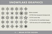 Snowflake Graphics, an Object Graphic by Brian Ritter Design (Thumbnail 2 of 2)