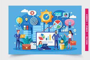 Collaborating on Data Strategy, a Finance Illustration by Tanuart