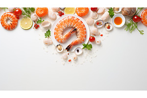 table white food background ai, a Food & Drink Photo by pikepicture