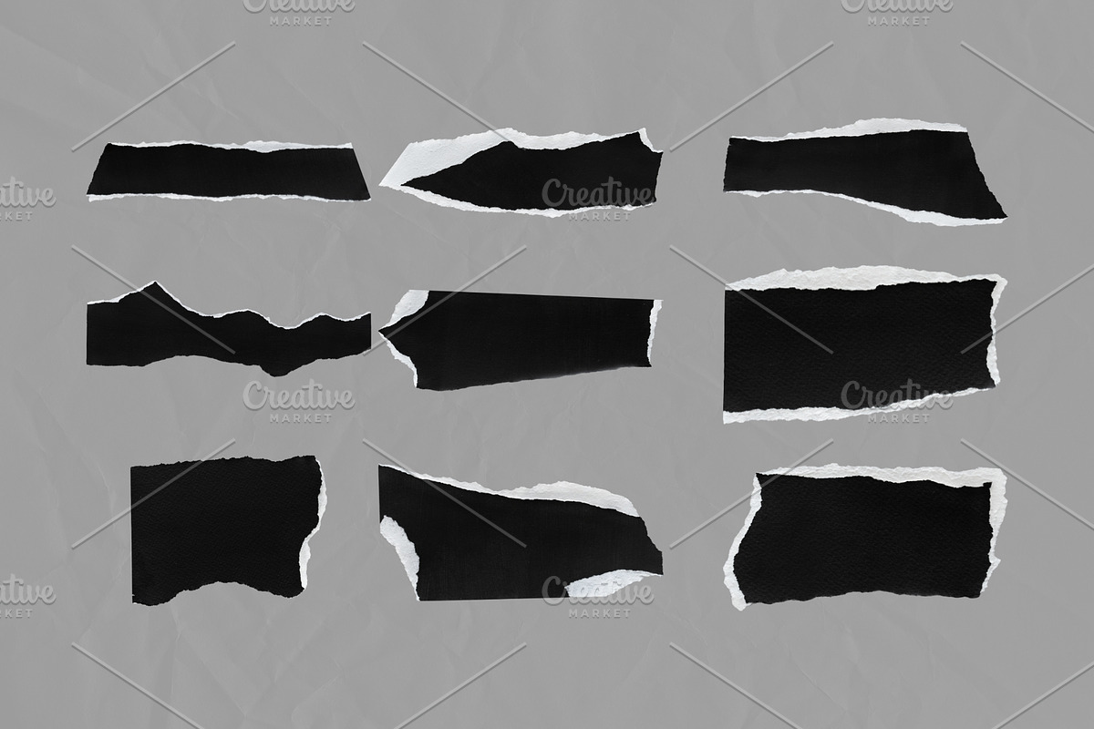 34 Black & White Ripped Paper Pieces, an Abstract Photo by Ksuview (Photo 4 of 5)