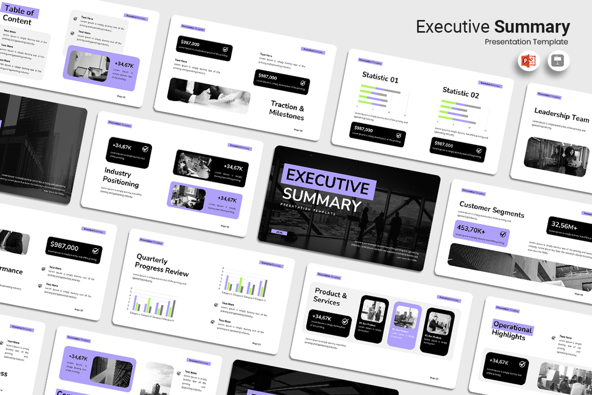 Executive Summary - PowerPoint, a Presentation Template by QR Design Studio (Photo 1 of 3)