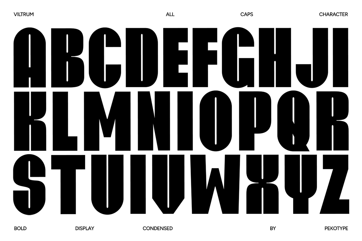 VILTRUM - Super Bold Condensed Font, a Font by Pekotype (Photo 3 of 15)