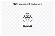Cartoon Monster Avatars Set, an Outline Icon by Designfour (Thumbnail 6 of 7)