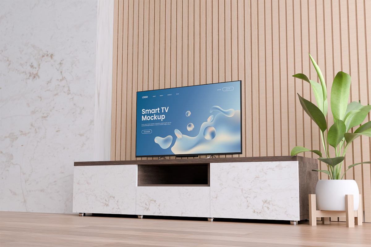 Smart Tv Mockup, a Household Mockup by HanaSaka_Studio (Photo 5 of 5)