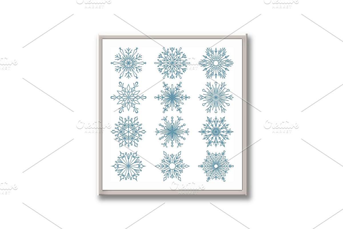 Snowflakes icon collection, a Pattern Graphic by RODINA (Photo 2 of 3)