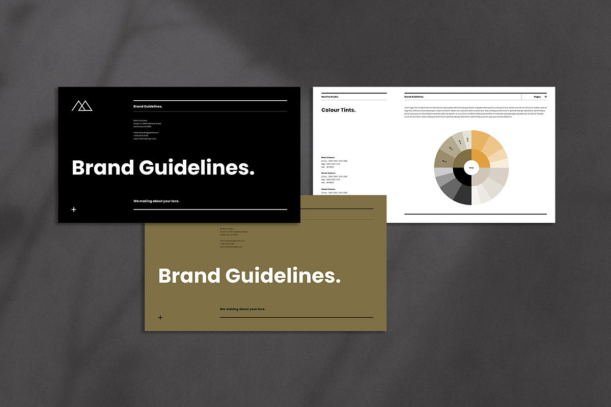 Maxima | Brand Guidelines Template, a Presentation Template by Occy Design (Photo 1 of 9)