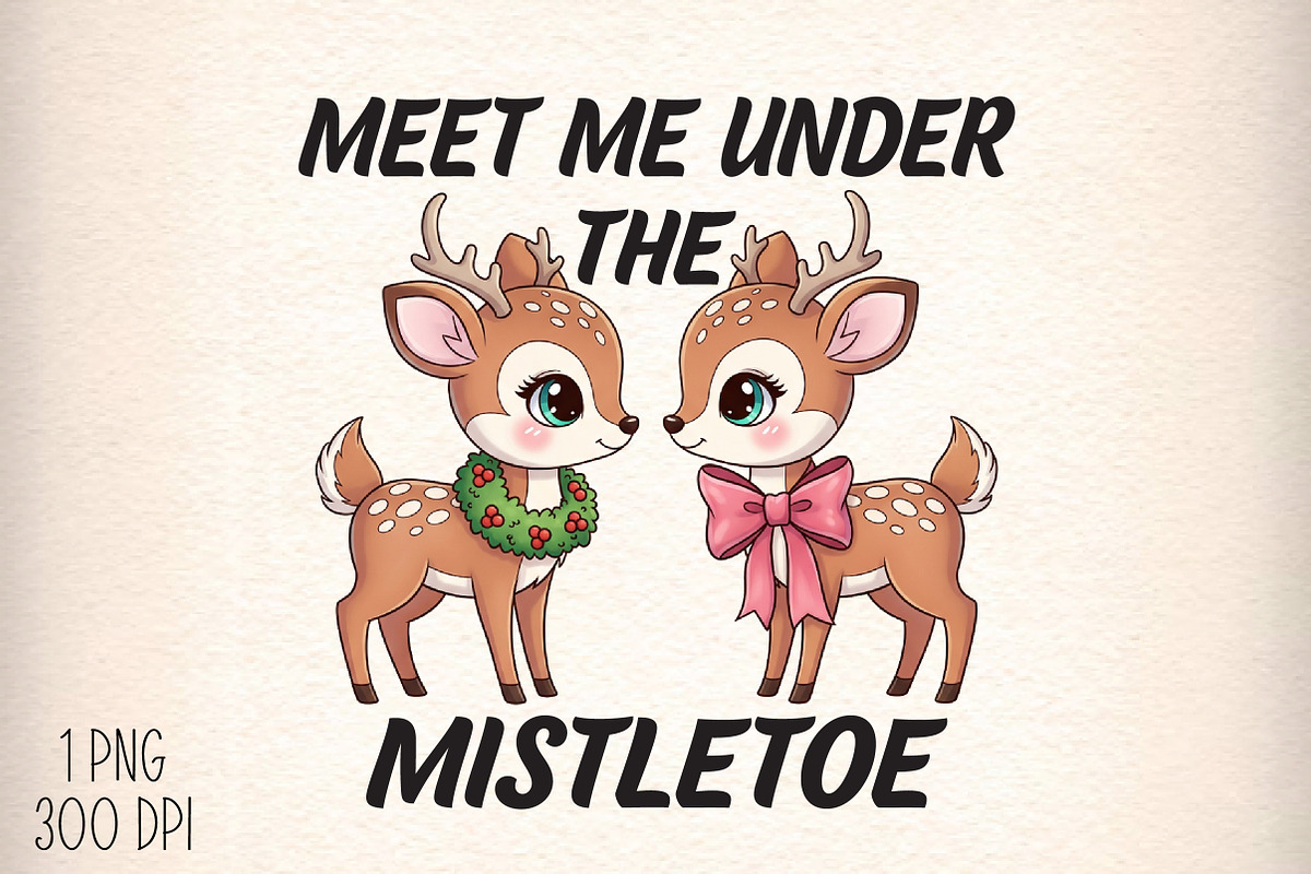 Vintage Christmas Png Reindeer PNG, an Illustration by Daily.Designs (Photo 1 of 5)