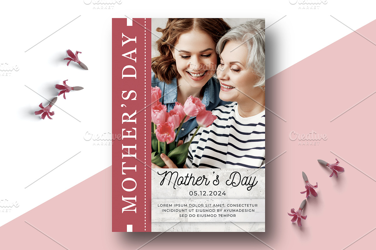 Mothers Day Card, a Card Template by AyumaDesign (Photo 1 of 2)