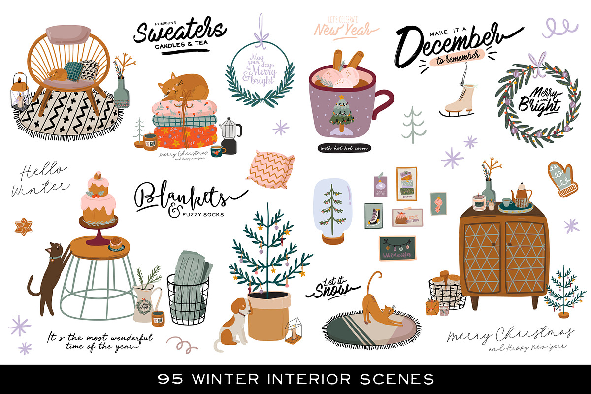 Cute Christmas & New Year BUNDLE, a Seasonal Illustration by Ruslana Lubenets (Photo 21 of 104)