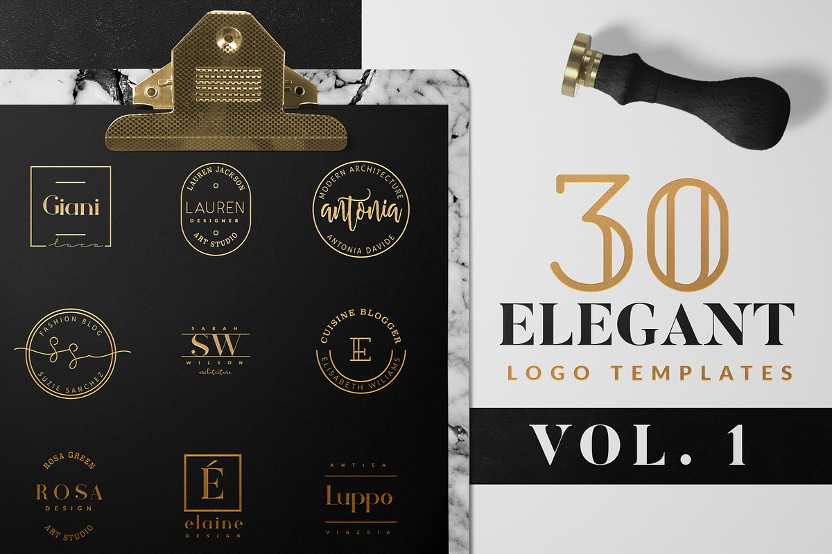 Elegant Logo Pack VOL 1, a Branding & Logo Template by GraphicDash (Photo 1 of 7)