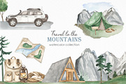 Travel to the mountains watercolor, an Illustration by Marina Ermakova (Thumbnail 1 of 12)