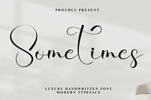 Sometimes | Script Font