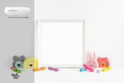 Square Nursery Frame Mockup, a Print Template by Make Beautiful Things (Thumbnail 5 of 6)