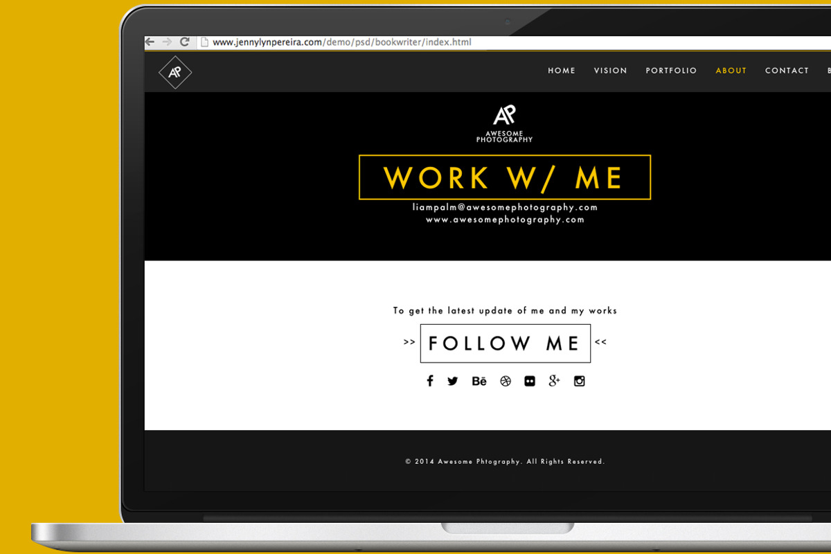 Awesome - Photography Template, a Bootstrap Template by Tarsier Graphics (Photo 4 of 4)