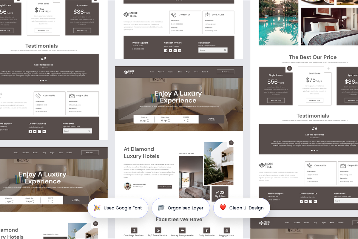 Hotel Booking Landing Page, a Landing Page Template by Annora Studio (Photo 2 of 3)
