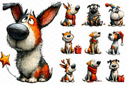 Christmas Dog Clipart, an Illustration by cherrydesign (Thumbnail 3 of 4)