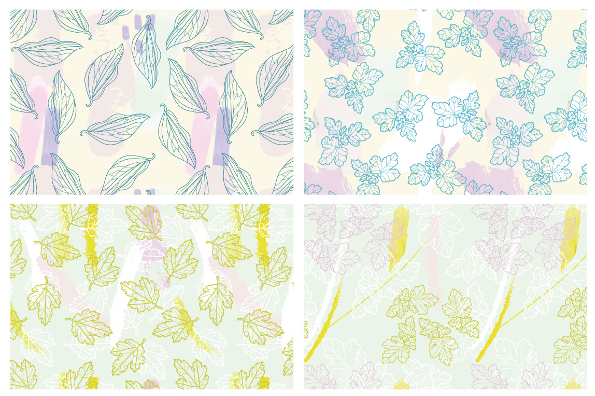 Botanical splash patterns, a Pattern Graphic by ItsDianaDesign (Photo 4 of 5)
