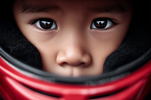 Close up portrait of a child wearing, a Person Photo by MistyDay