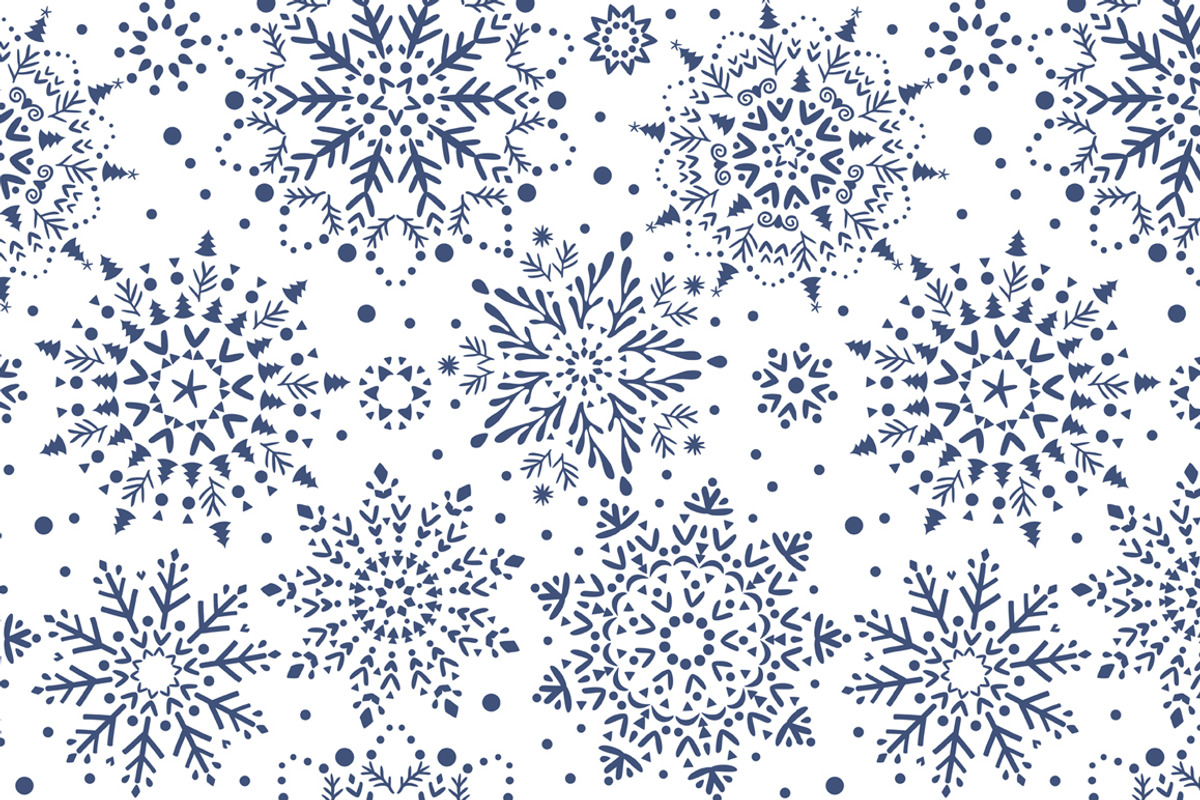 Seamless pattern with snowflakes, a Pattern Graphic by JulianArt (Photo 6 of 7)